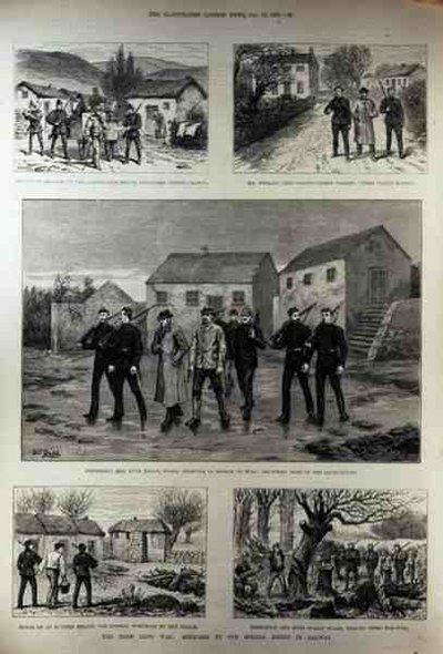 The Irish Land War: Serving Summonses on the Clanricarde Estate, Woodford, County Galway by English School